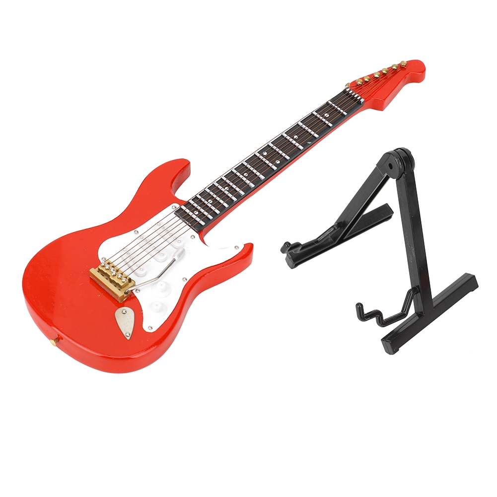 Musical Instrument Music - Miniature Red Electric Guitar Model Musical