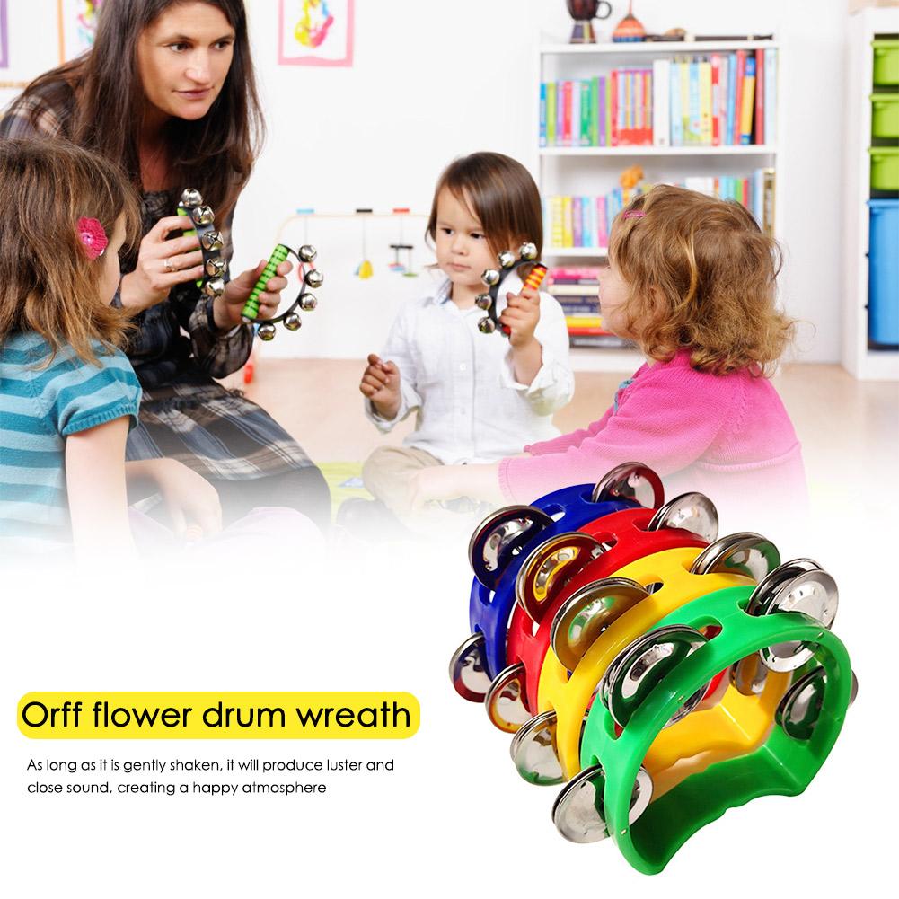 Musical Instrument Game - 4pcs Tambourine Jingles Rattle Bell Musical