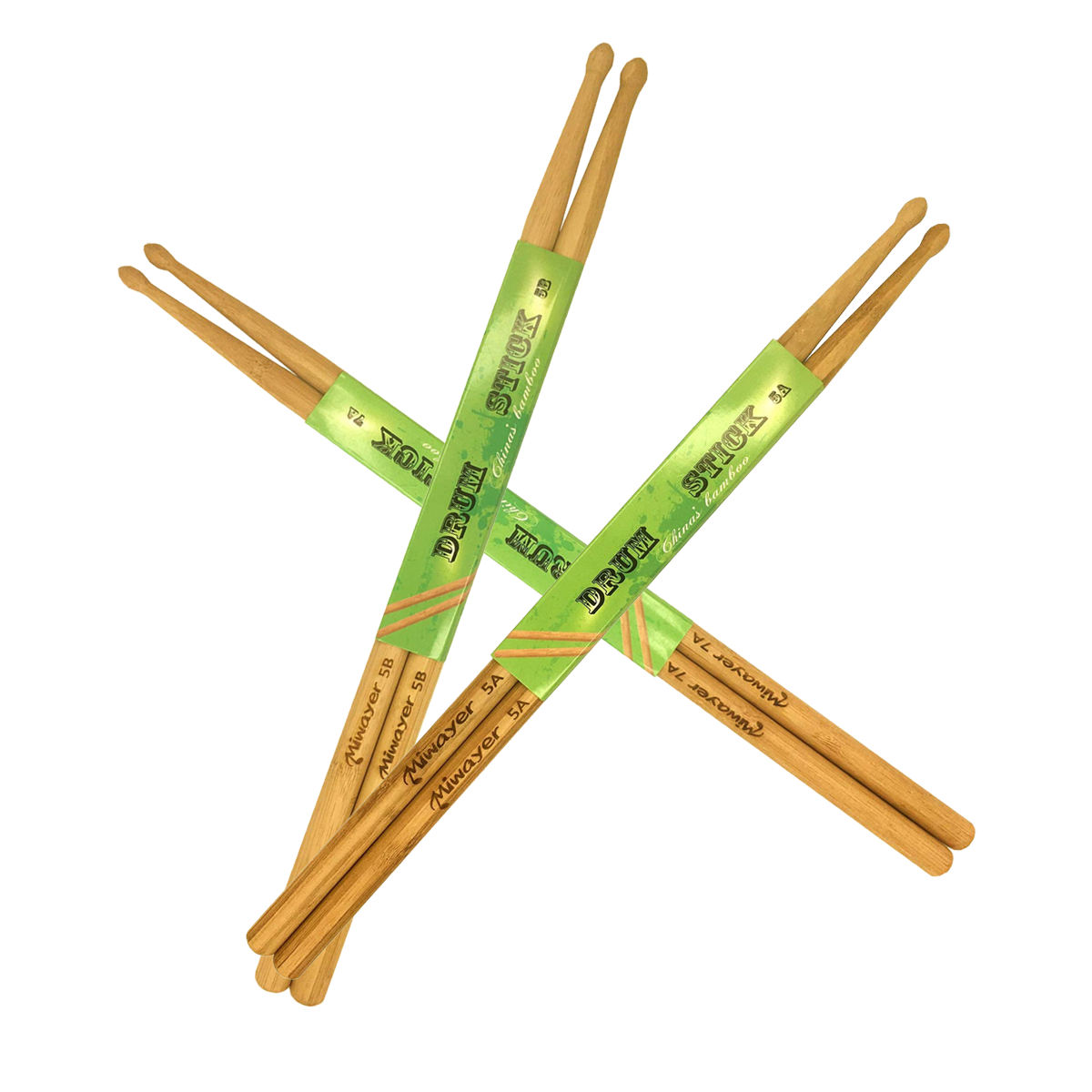 Musical Instrument Gong - Miwayer 6 Inch Bamboo Drum Sticks
