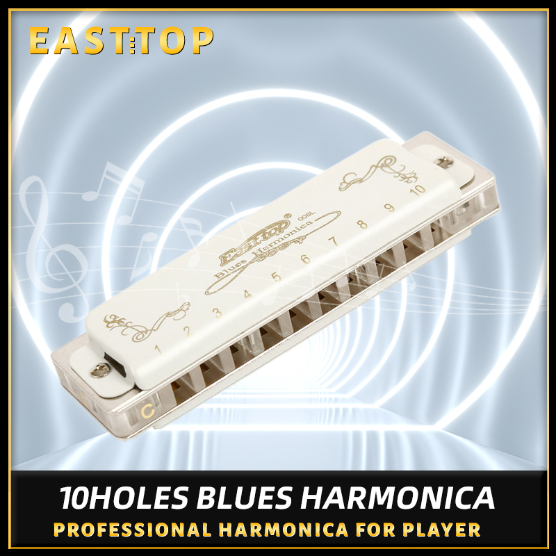Musical Instrument Reed - East top 10 hole harmonica professional