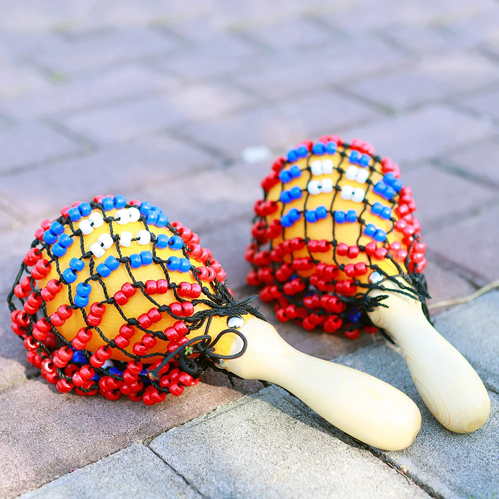 1 Pair Wooden Sand Hammers wit - Musical Instrument Net review and price
