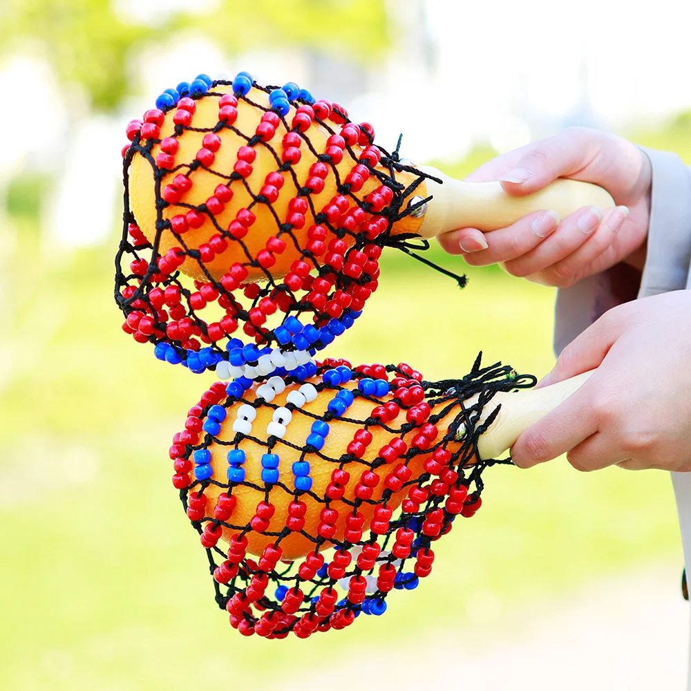 1 Pair Wooden Sand Hammers wit - Musical Instrument Net review and price