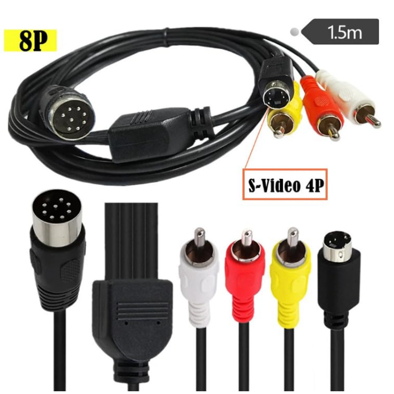 Din 8 Pin to S-Video 4pin Male - Musical Instrument Videos review and price