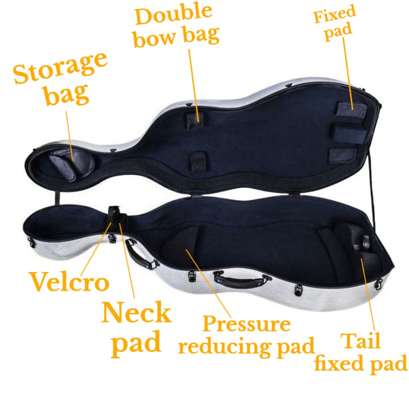 4/4 Carbon Fiber Cello Case Sc - Musical Instrument Cello review and price