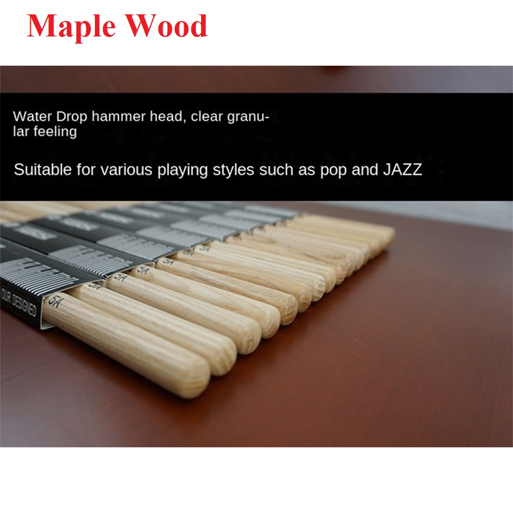 1 Pair 5A/7A Maple Wood Drumst - Musical Instrument Gong review and price