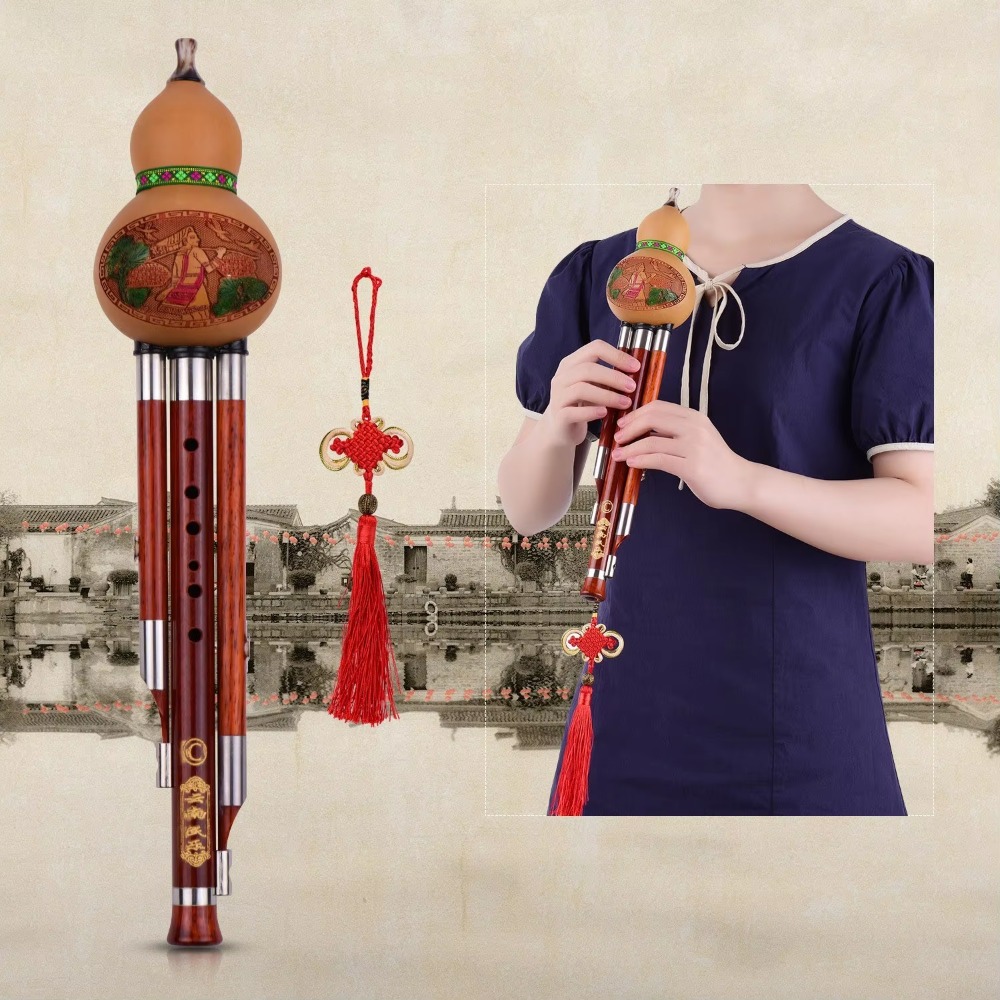 3-Tone C Key Hulusi Gourd Flut - Musical Instrument Music review and price