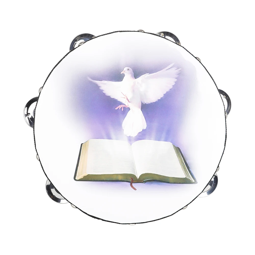 8 Inch Tambourine Peace Pigeon - Musical Instrument Game review and price