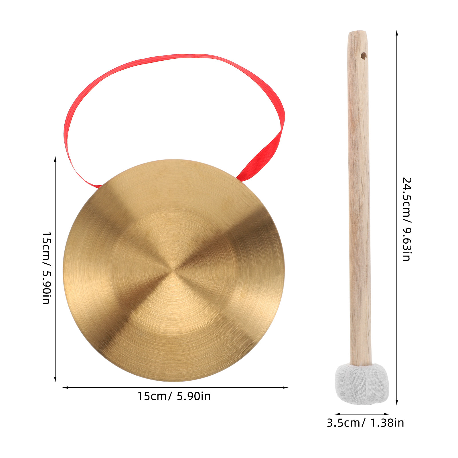 1Set Mini Handheld Copper Gong - Musical Instrument Gong review and price