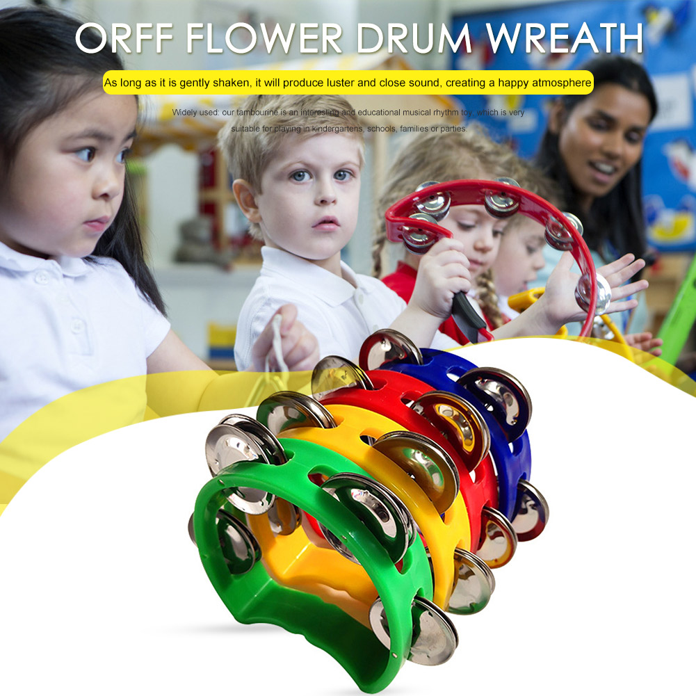 4pcs Tambourine Jingles Rattle - Musical Instrument Game review and price